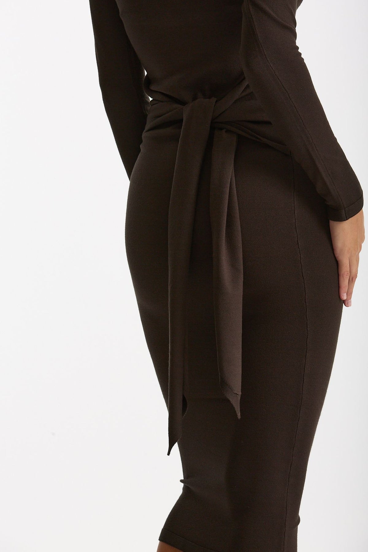 Abito midi in maglia marrone donna Federica tosi - 6