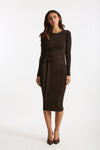 Abito midi in maglia marrone donna Federica tosi - 2