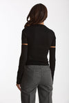 Maglia con manicotti nero donna Federica tosi - 3