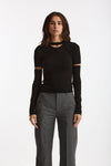 Maglia con manicotti nero donna Federica tosi - 2