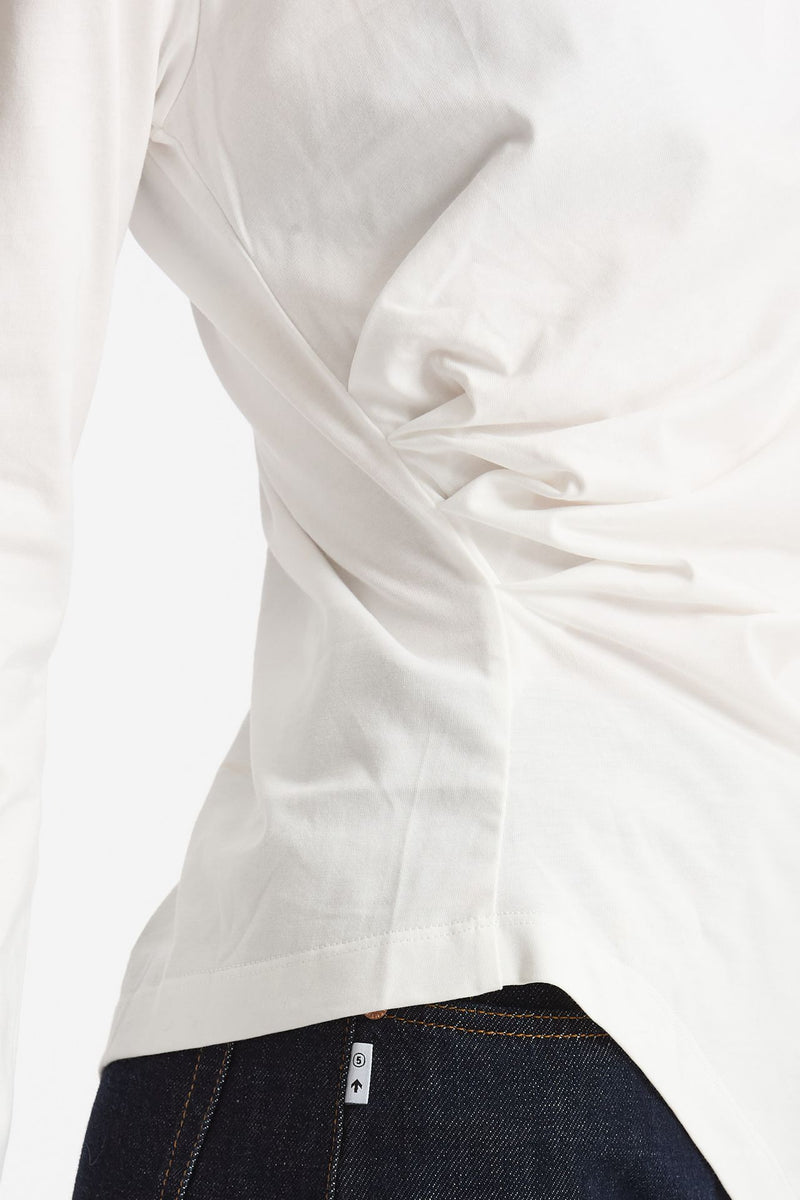 T-shirt asimmetrica bianco donna Woc - 6