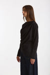 T-shirt asimmetrica nero donna Woc - 2