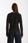 T- shirt maniche lunghe nero donna Woc - 4