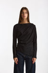 T-shirt asimmetrica nero donna Woc - 1