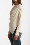 T-shirt asimmetrica panna donna Woc - 1