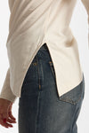 T-shirt asimmetrica panna donna Woc - 6