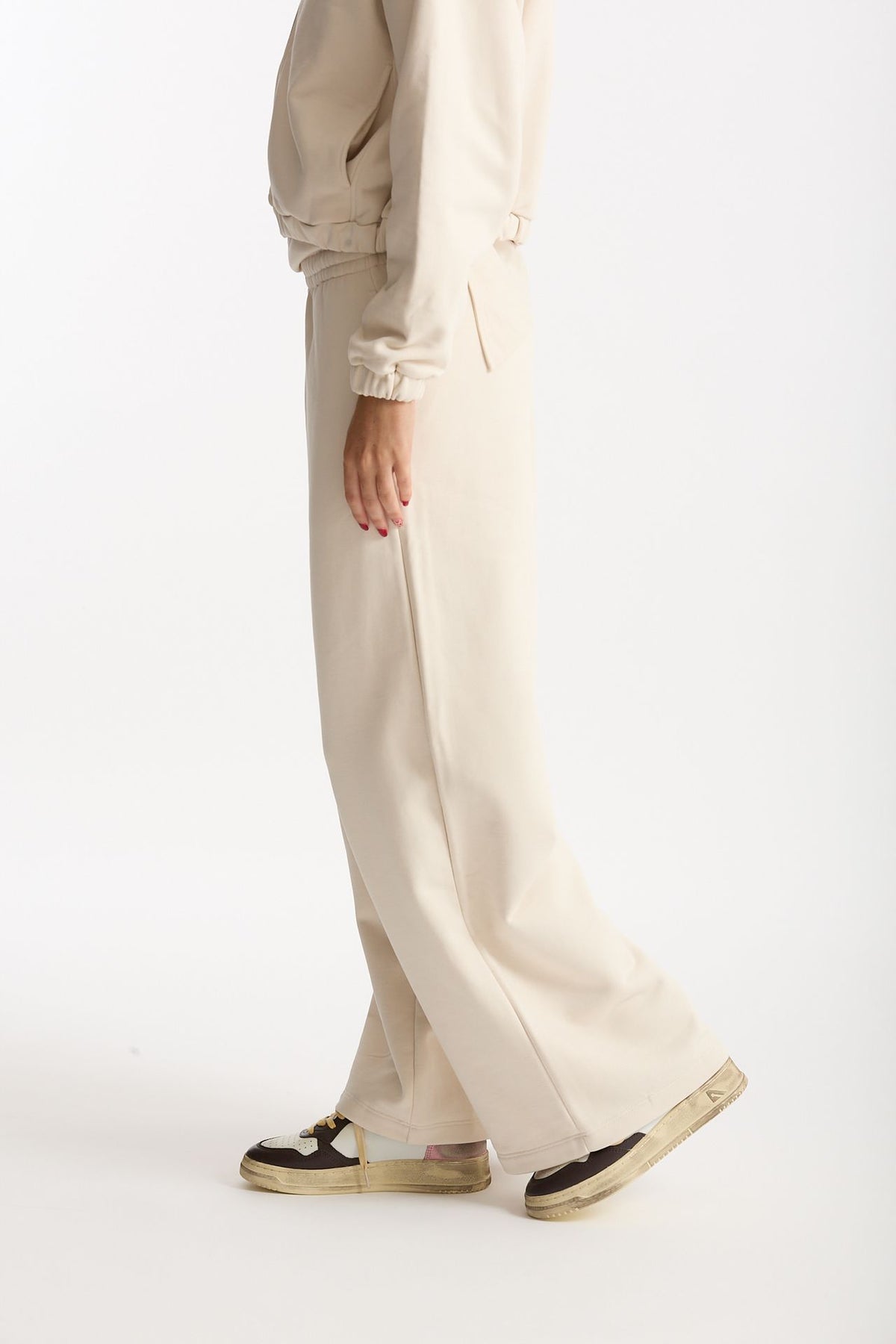 Pantalone in felpa beige donna Woc - 3