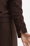 Felpa girocollo marrone donna Woc - 5
