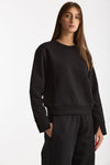 Felpa girocollo nero donna Woc - 1