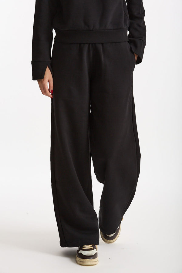 Pantalone in felpa nero donna Woc