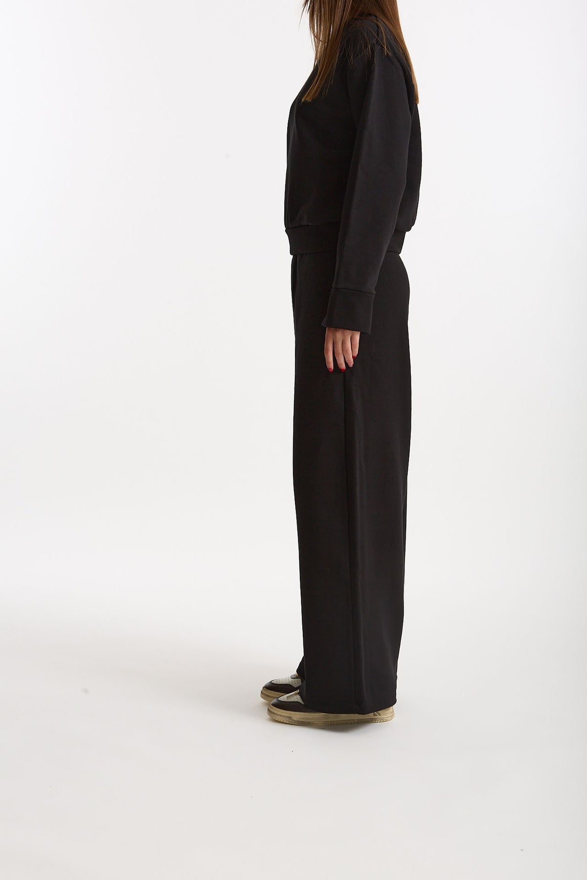 Pantalone in felpa nero donna Woc - 2