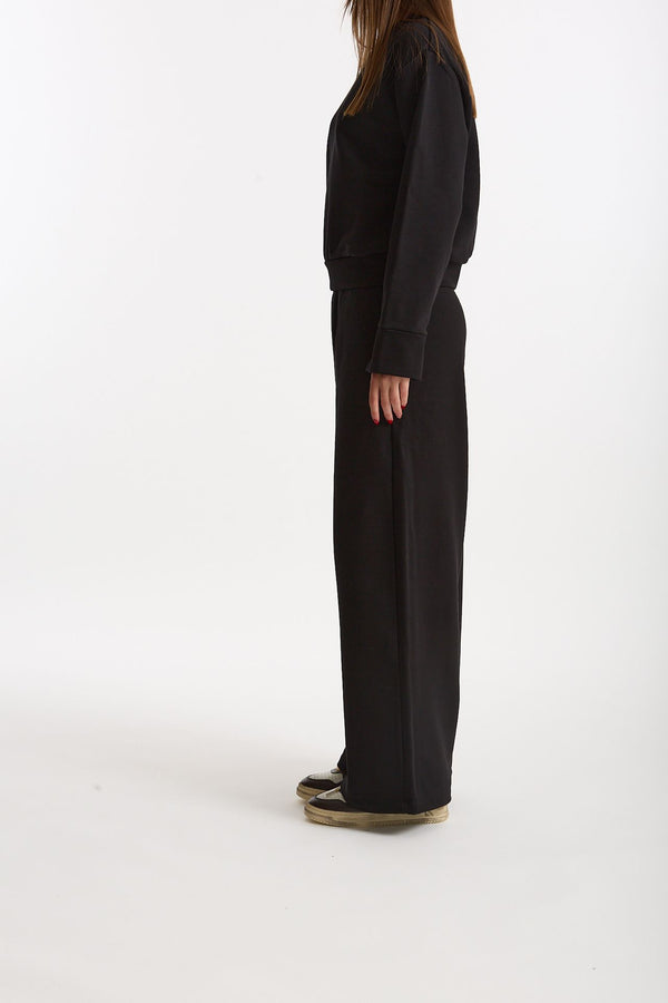 Pantalone in felpa nero donna Woc