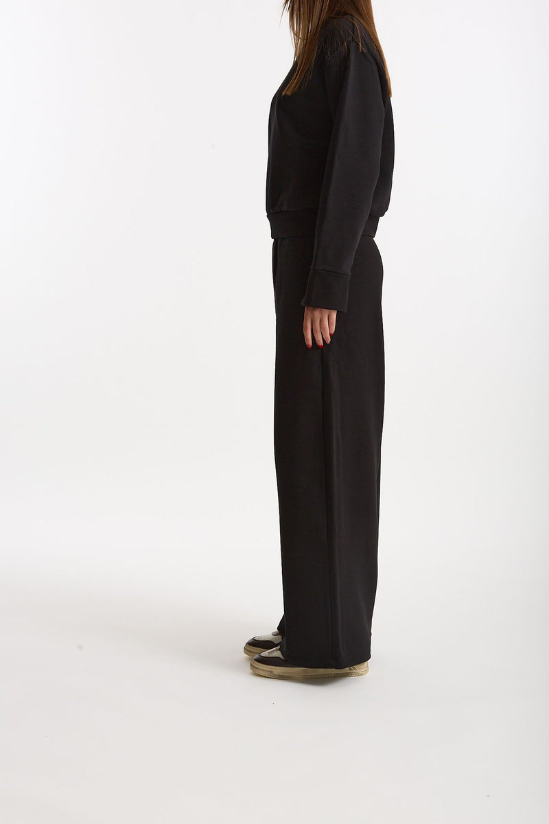 Pantalone in felpa nero donna Woc - 2