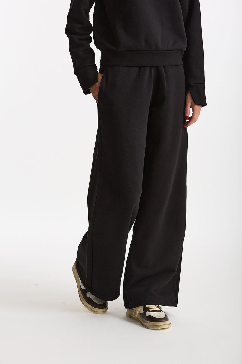 Pantalone in felpa nero donna Woc - 4