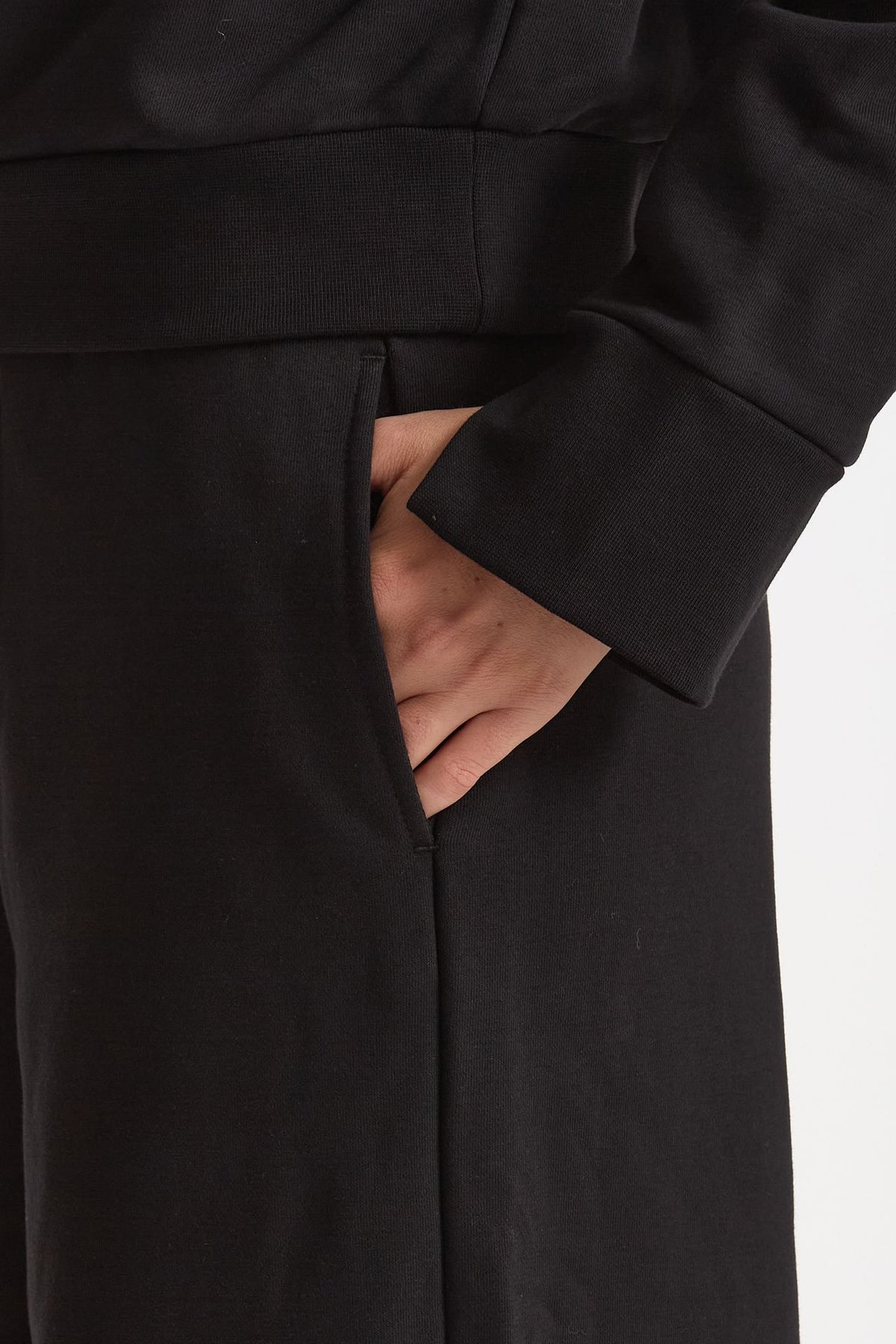Pantalone in felpa nero donna Woc - 5