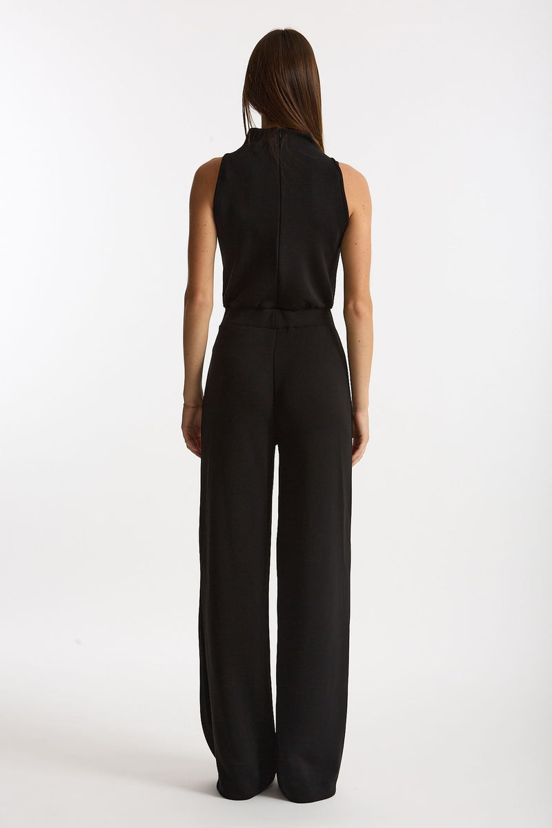 Jumpsuit smanicata nero donna Woc - 3