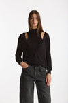 Maglia doppia nero donna Woc - 1