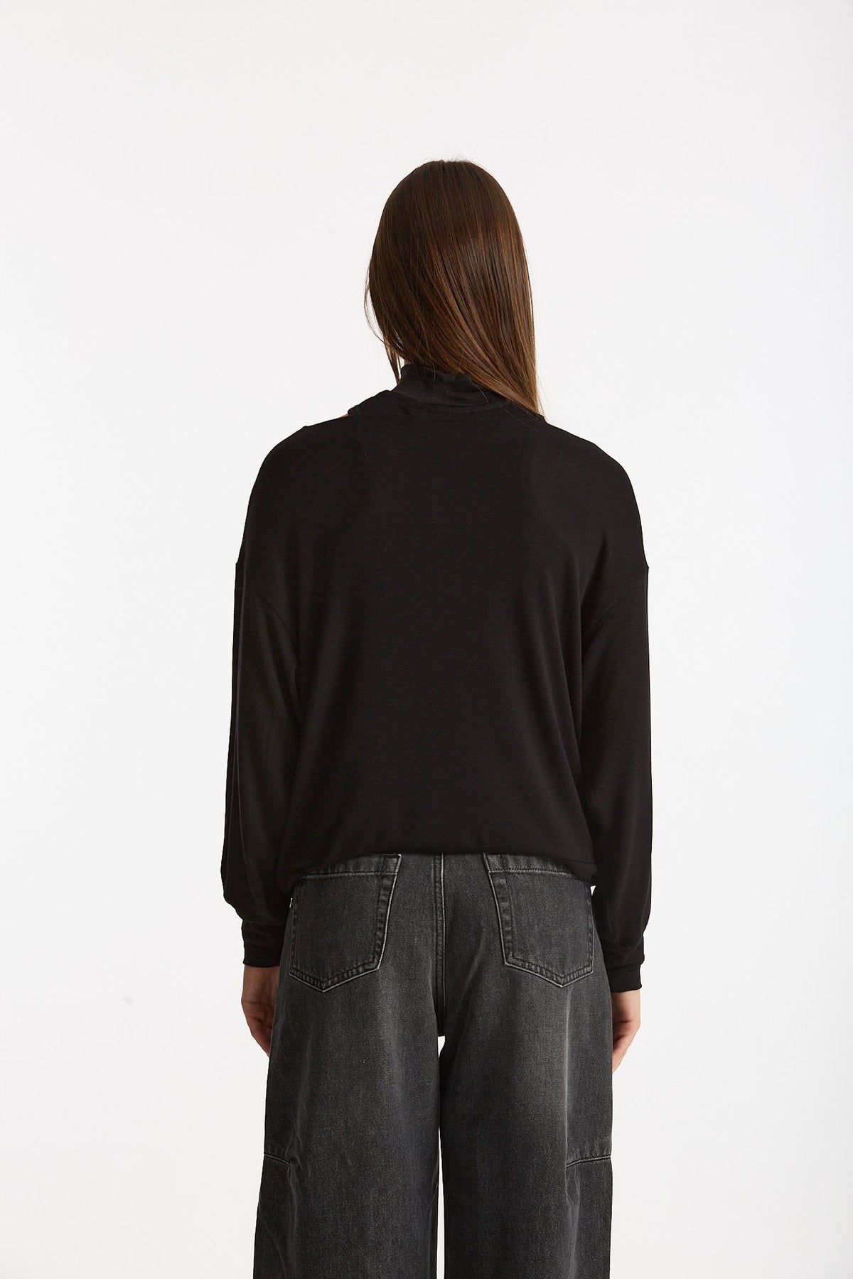 Maglia doppia nero donna Woc - 2