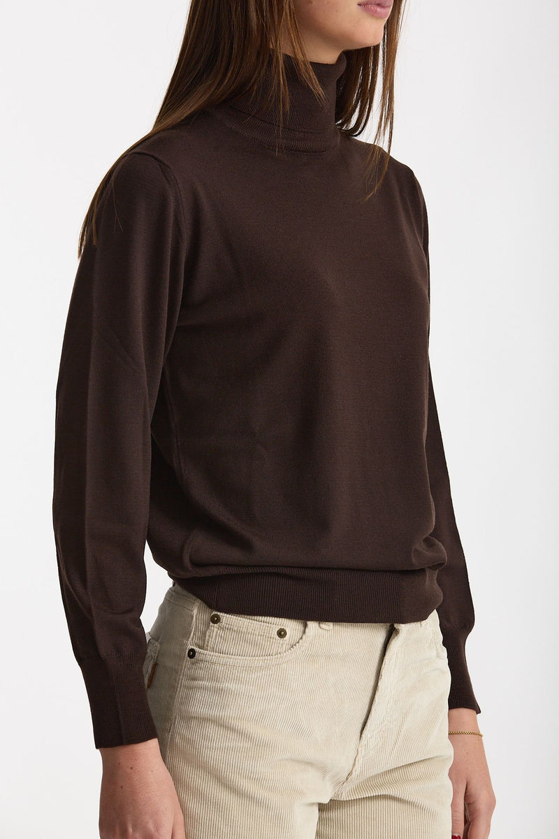 Dolcevita morbida in flexwool marrone donna Zanone - 5