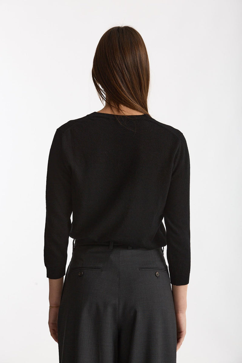 Maglia slim in lana nero donna Zanone - 3