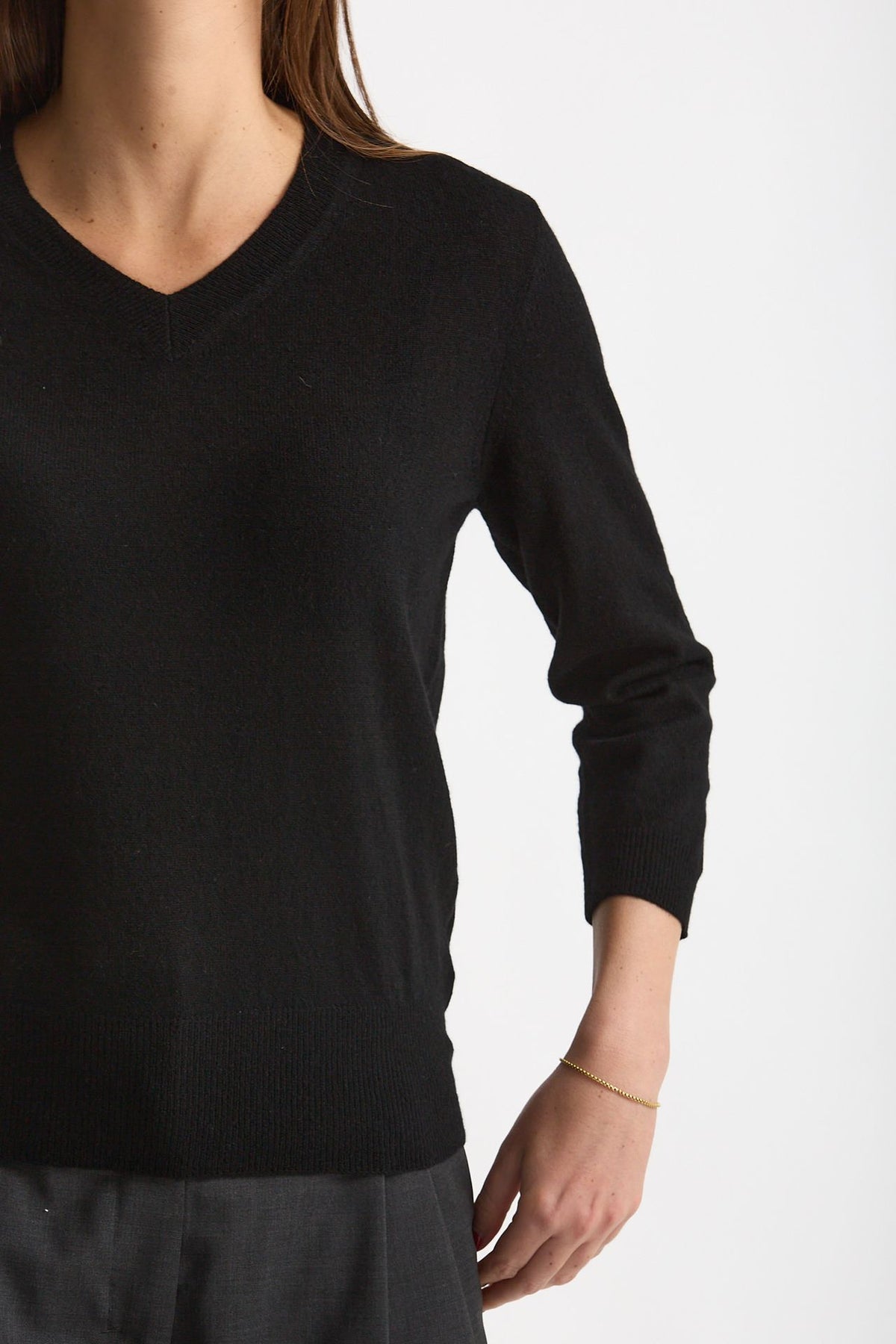 Maglia slim in lana nero donna Zanone - 5