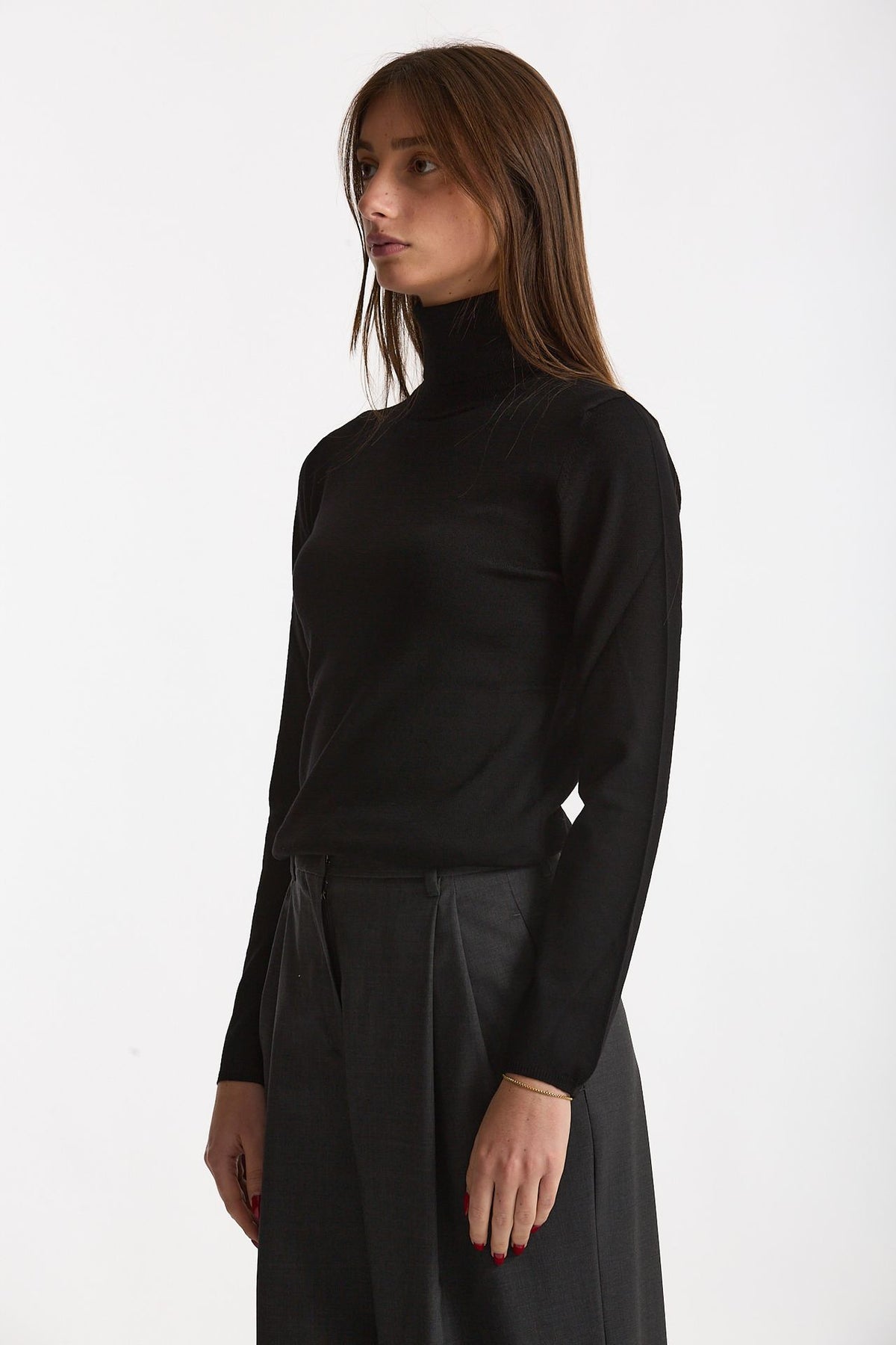 Dolcevita slim in flexwool nero donna Zanone - 3