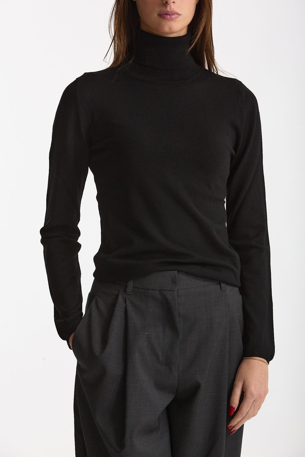 Dolcevita slim in flexwool nero donna Zanone - 2