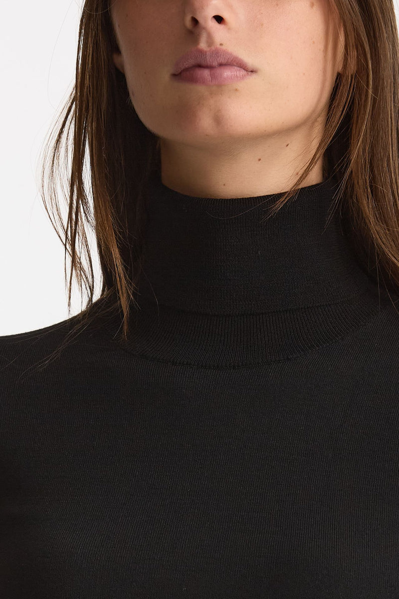 Dolcevita slim in flexwool nero donna Zanone - 5
