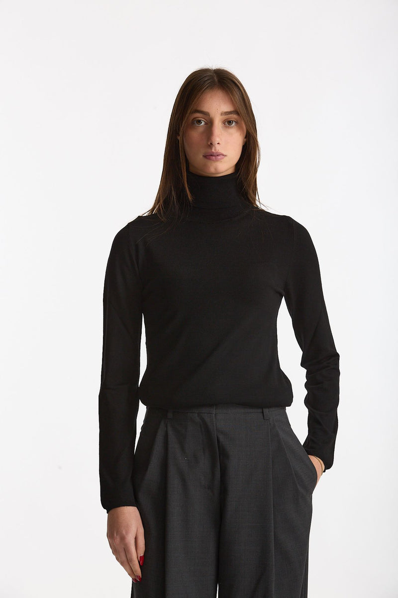 Dolcevita slim in flexwool nero donna Zanone - 1