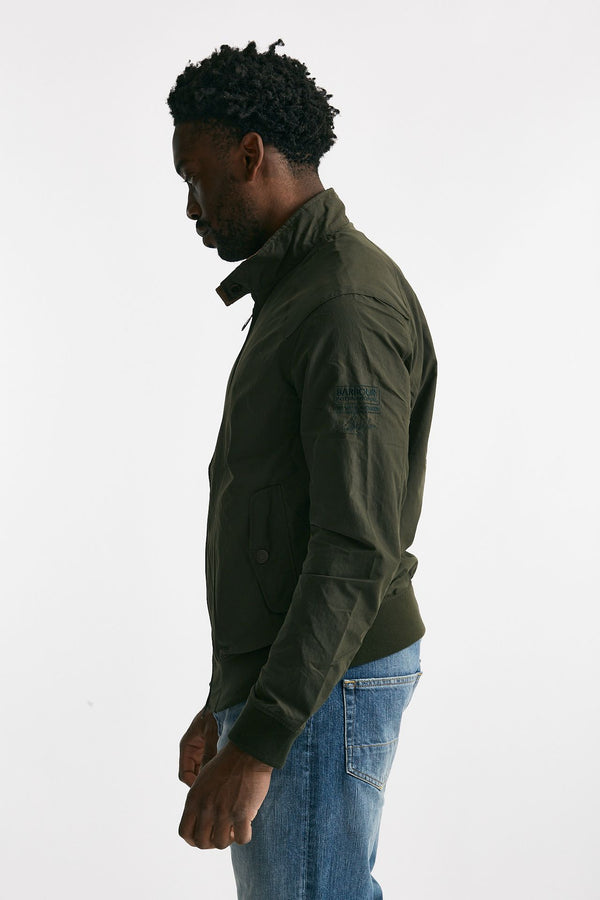 bomber harrington rectifier in cotone verde uomo Barbour