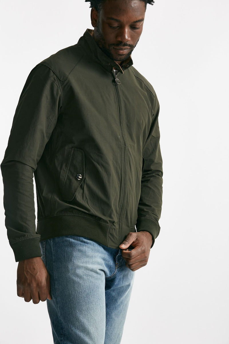bomber harrington rectifier in cotone verde uomo Barbour - 4