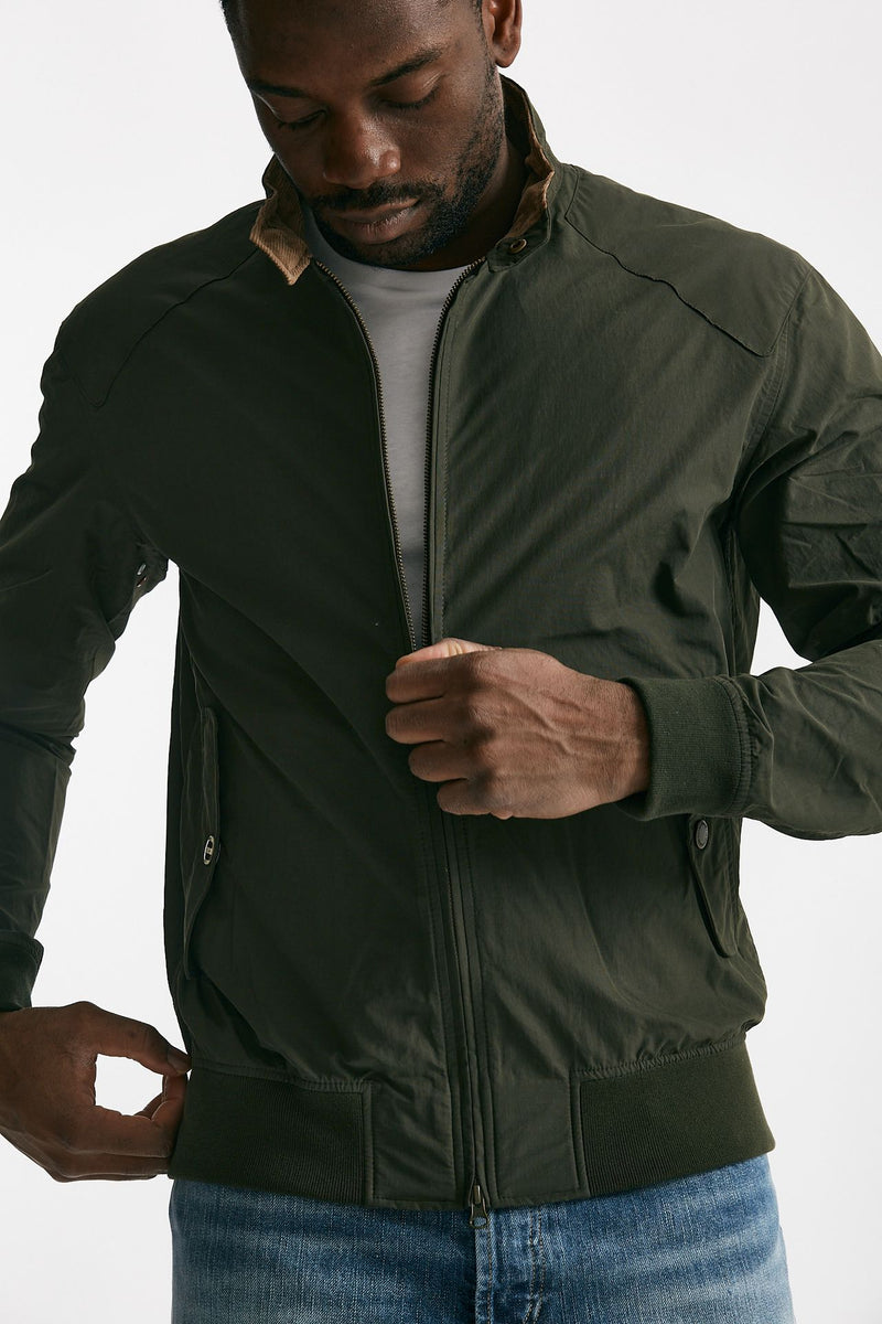 bomber harrington rectifier in cotone verde uomo Barbour - 5
