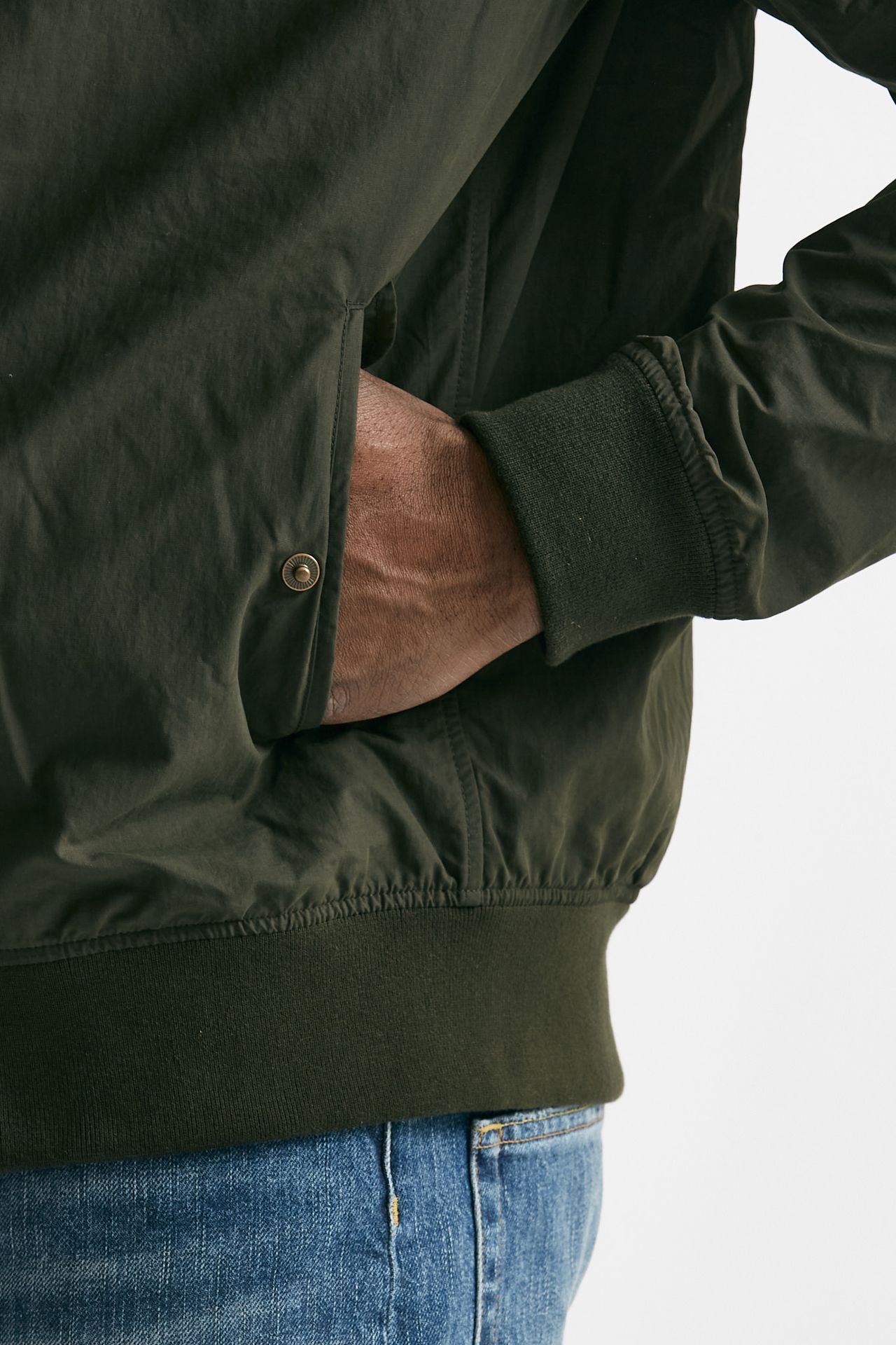 bomber harrington rectifier in cotone verde uomo Barbour - 8