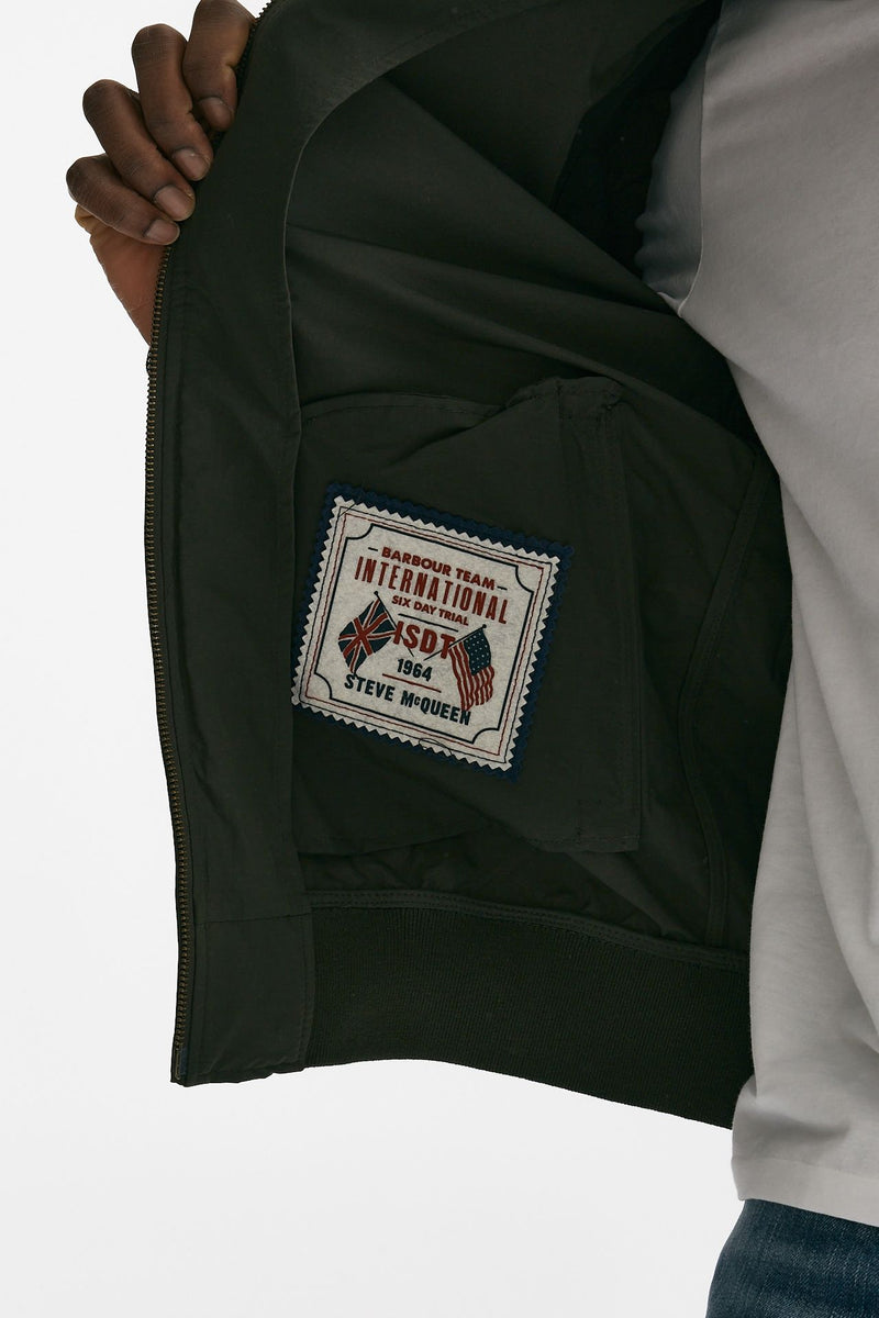 bomber harrington rectifier in cotone verde uomo Barbour - 9