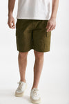 bermuda in cotone ripstop verde militare uomo Barbour - 1