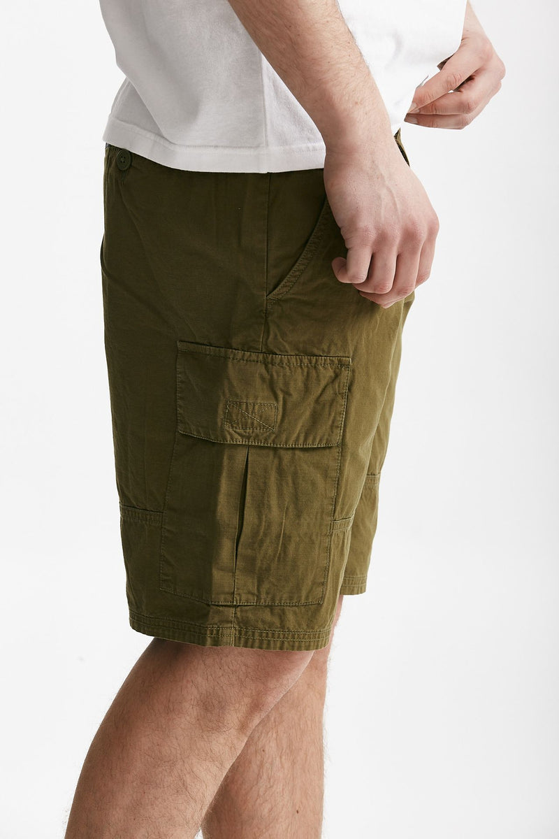 bermuda in cotone ripstop verde militare uomo Barbour - 5