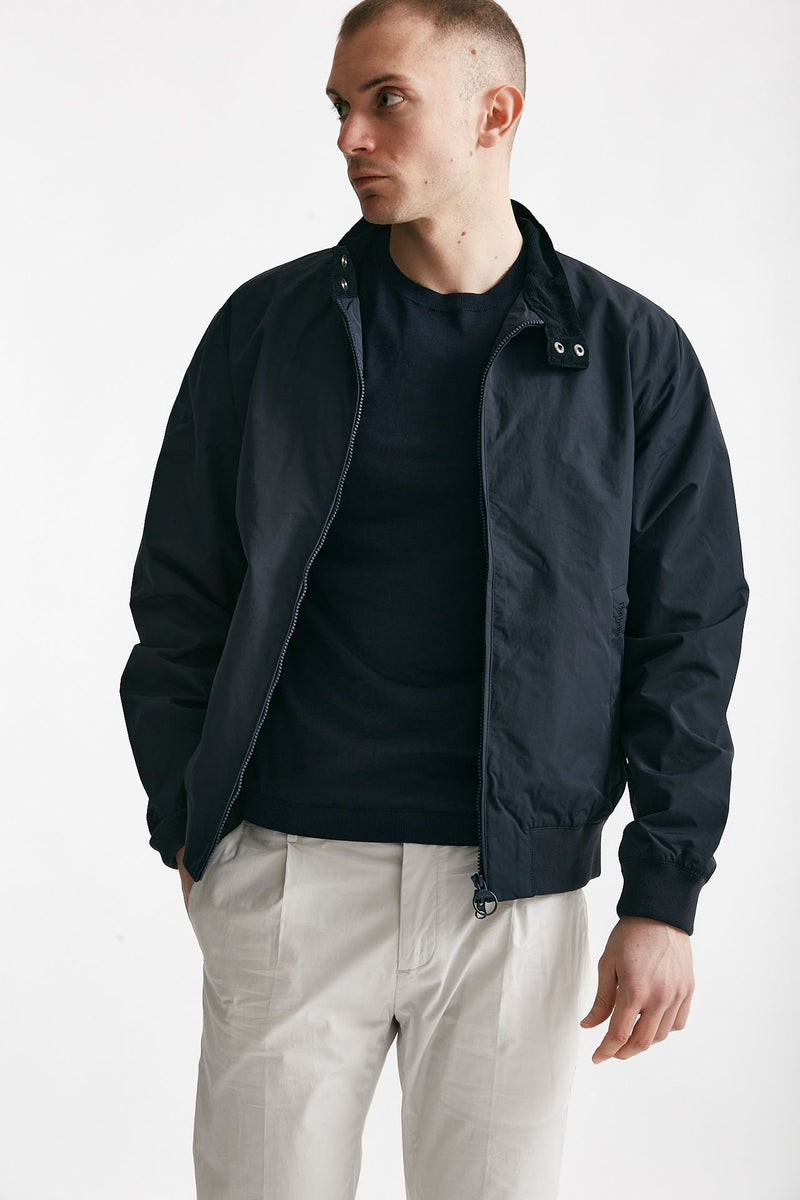 bomber royston jacket in nylon blu uomo Barbour - 1