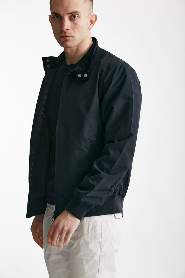 bomber royston jacket in nylon blu uomo Barbour