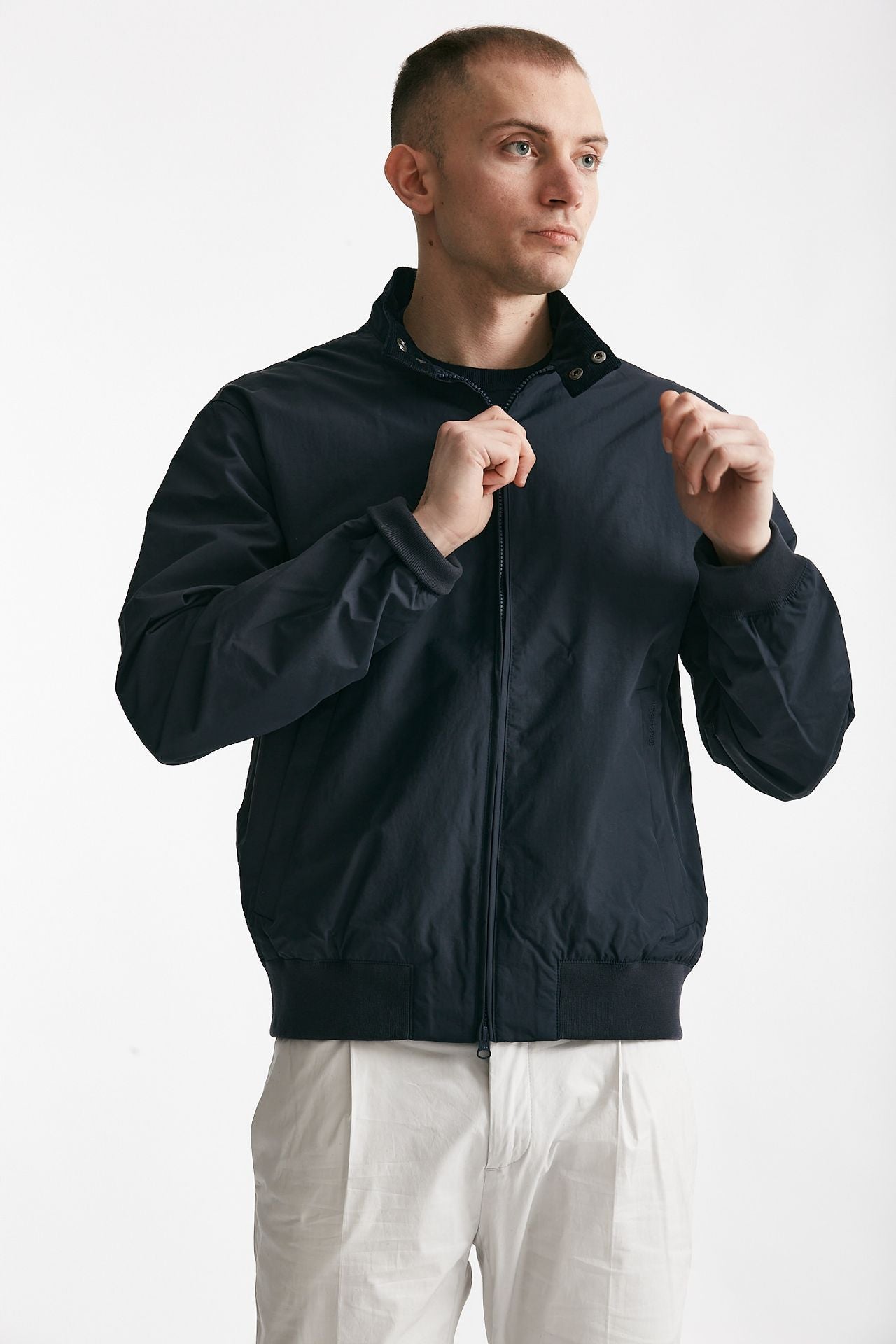 bomber royston jacket in nylon blu uomo Barbour - 7