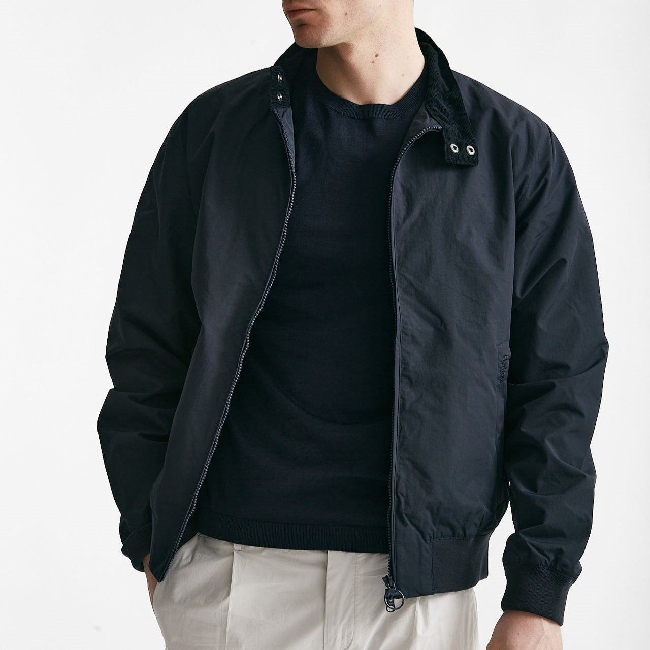 bomber royston jacket in nylon blu uomo Barbour - 9