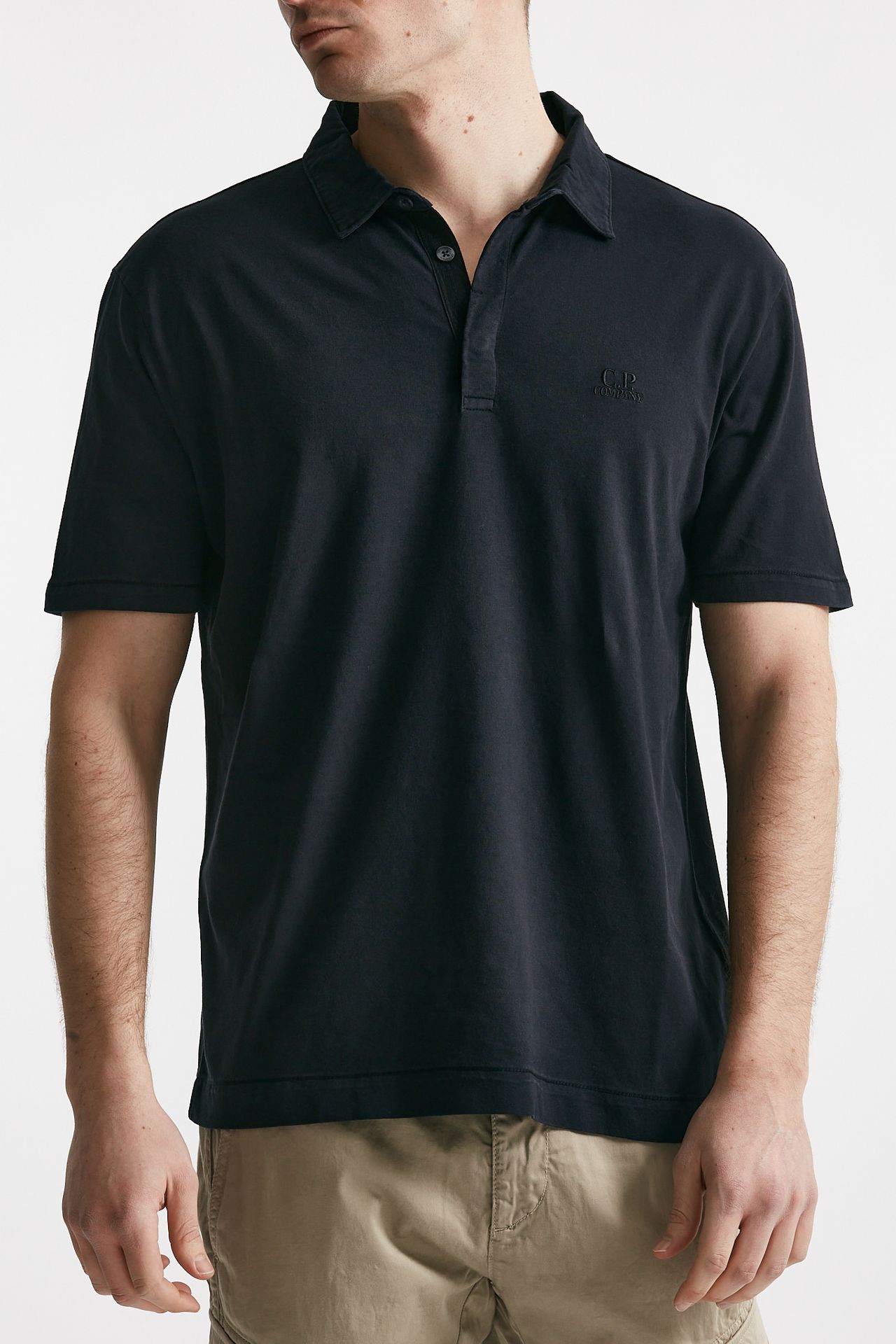 polo in cotone logo polo blu uomo C.p. company - 1