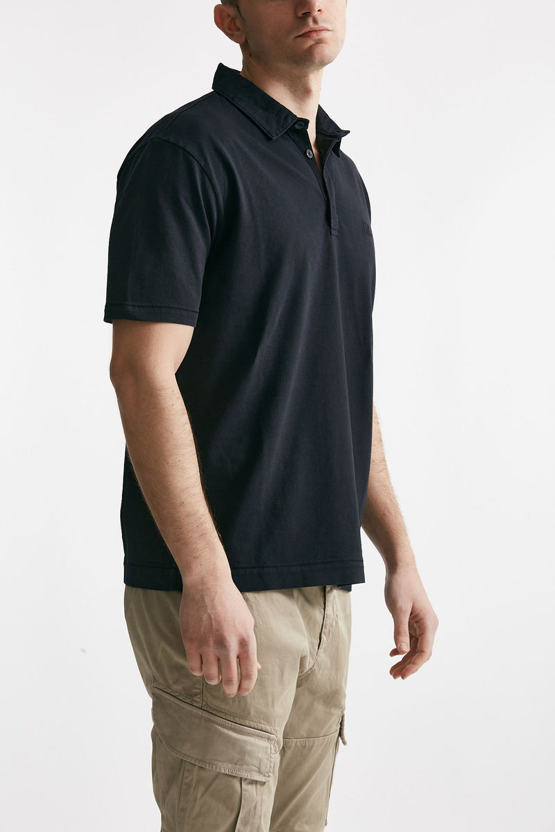 polo in cotone logo polo blu uomo C.p. company - 4