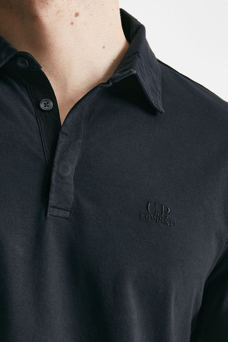 polo in cotone logo polo blu uomo C.p. company - 5