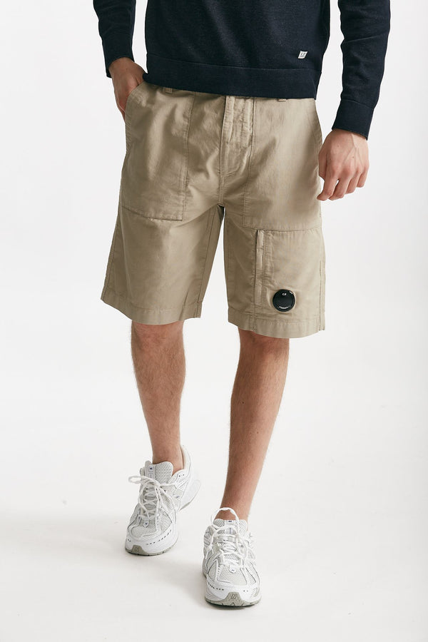 bermuda in cotone ottoman fermo beige uomo C.p. company