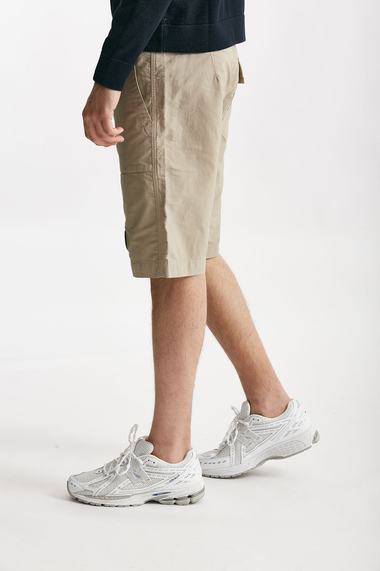 bermuda in cotone ottoman fermo beige uomo C.p. company - 2