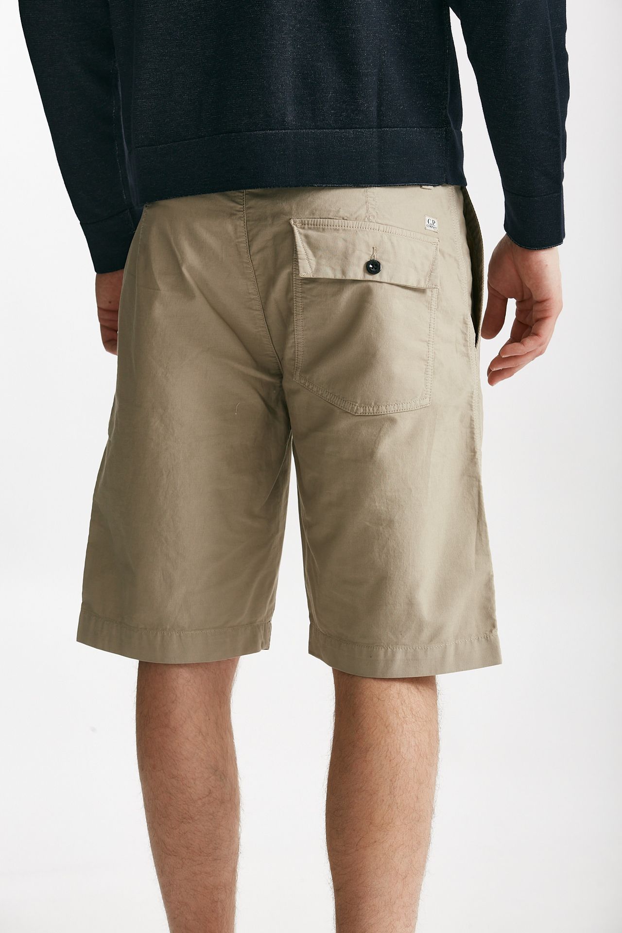 bermuda in cotone ottoman fermo beige uomo C.p. company - 3