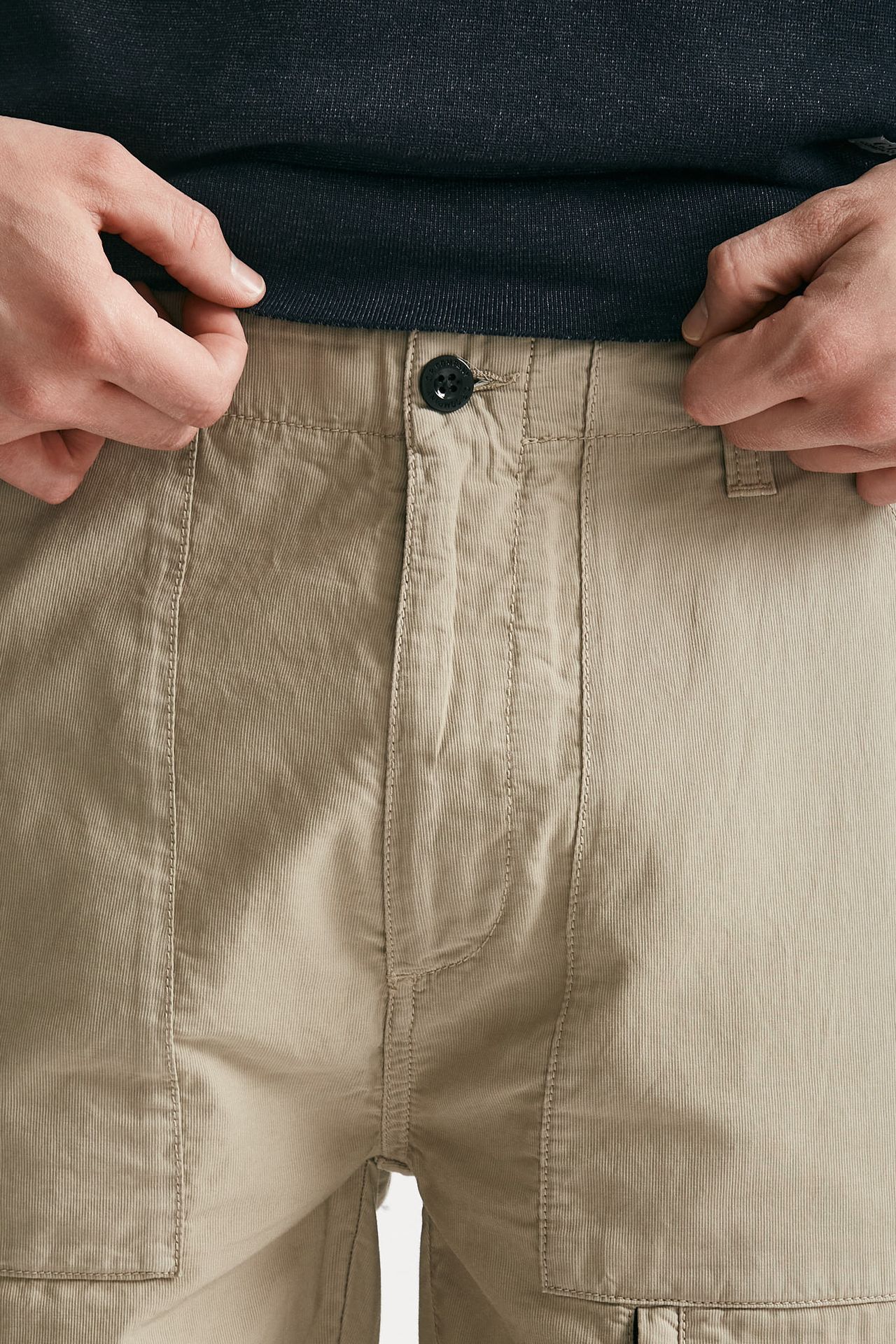 bermuda in cotone ottoman fermo beige uomo C.p. company - 5