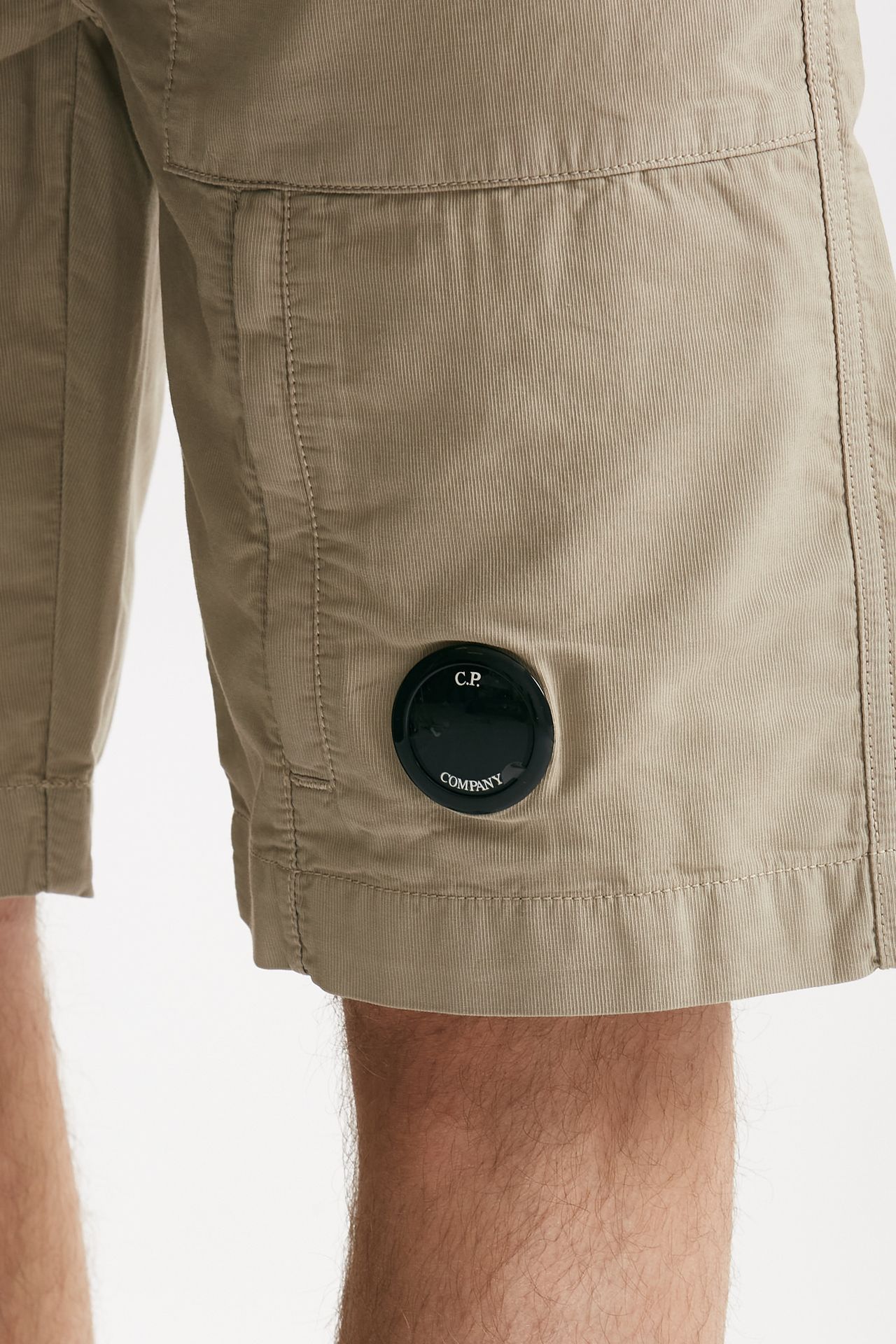 bermuda in cotone ottoman fermo beige uomo C.p. company - 7