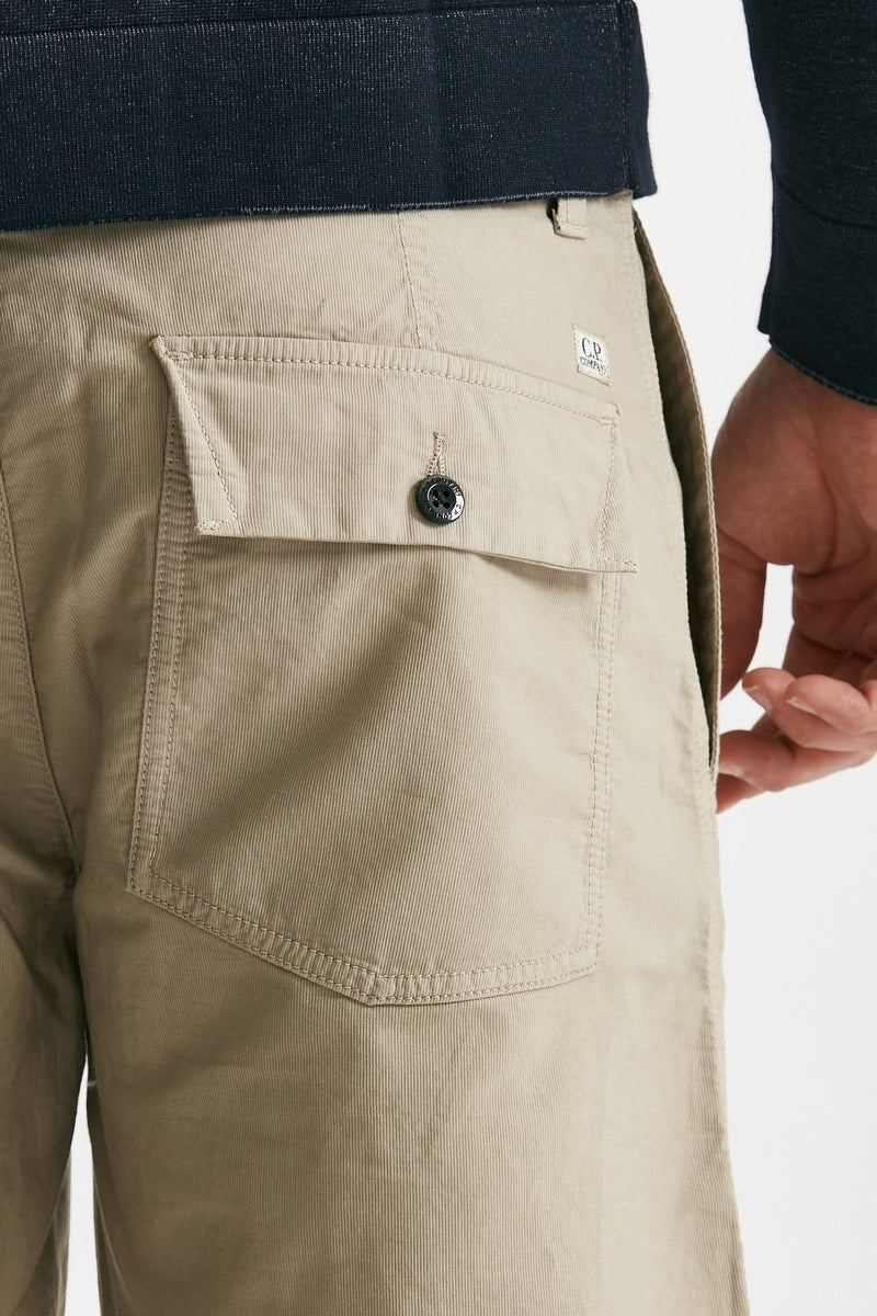 bermuda in cotone ottoman fermo beige uomo C.p. company - 8