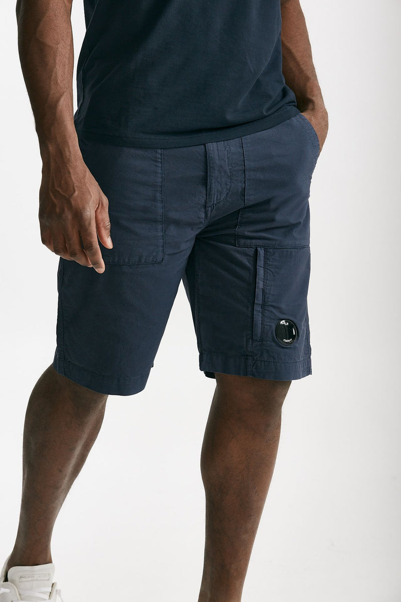 bermuda in cotone ottoman fermo blu uomo C.p. company - 4